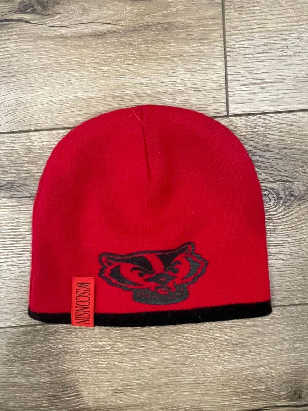 Wisconsin Badgers NCAA Top of the World Red Knit Beanie Winter Hat